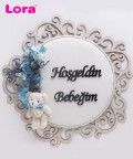 Kuru Çiçekli Ahşap Kapı Süsü - 75507