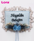 Kuru Çiçekli Ahşap Kapı Süsü - 75510