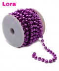 8mm Parlak Mor Boncuk Garland (9.5Metre)