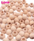 100 Adet 10mm Doğal Ağaç Ahşap Boncuk - 99237