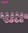 3.5cm Akrilik Şeffaf Pembe Ayıcık 10 Adet - 99393