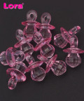 4cm Akrilik Şeffaf Pembe Emzik 10 Adet - 99395