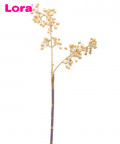 40cm İki Dallı Altın Renkli Minik Yapay Kokina Çiçeği - 99517