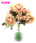 30cm 7 Kafalı Yılbaşı Alacalı Renkli Yapay Vazo Çiçeği - 99527